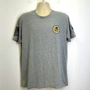 Grunt Style - This We’ll Defend Logo Gray Short Sleeve T Shirt Size XL